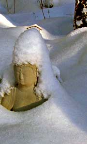 Buddha in the snow